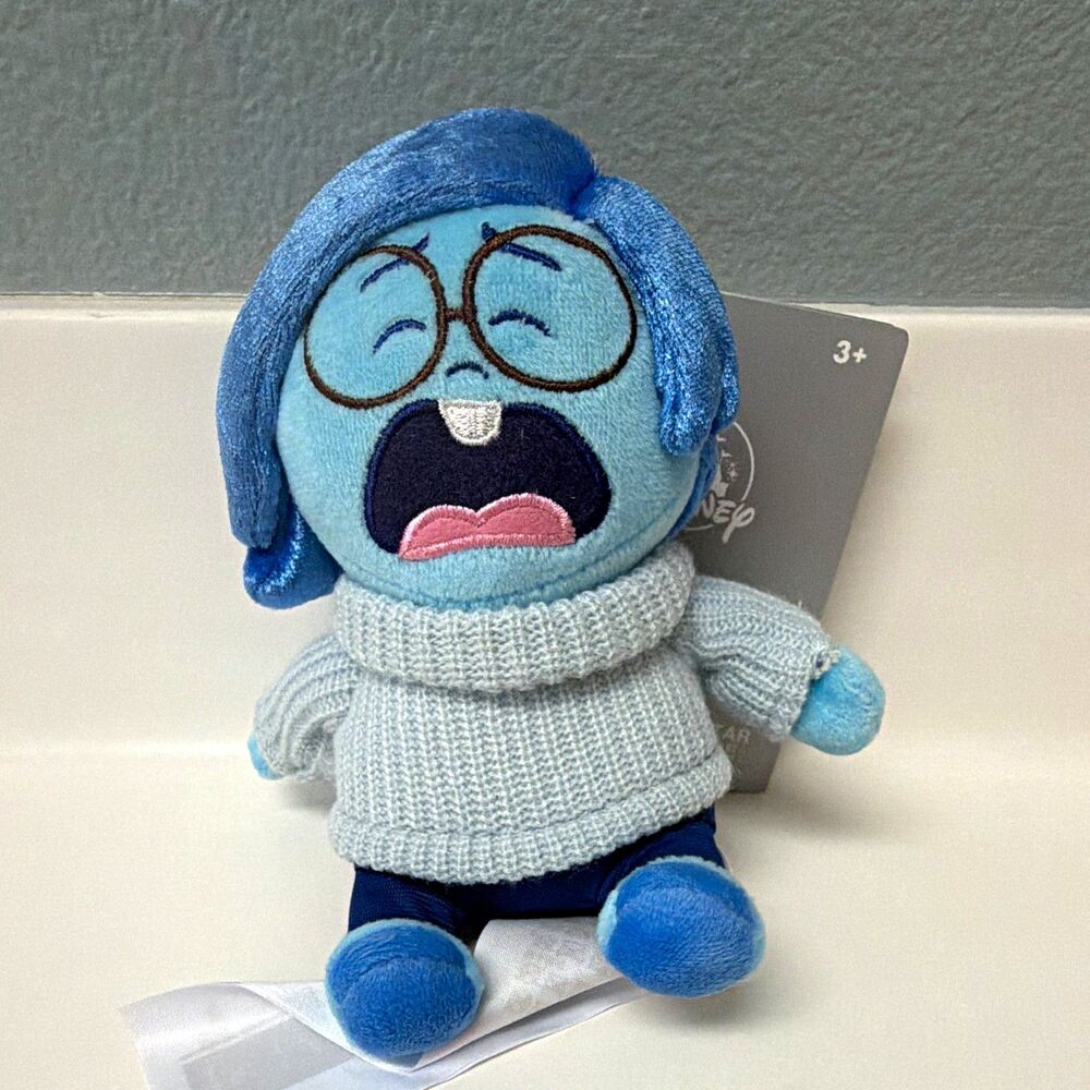 Disney Pixar Inside Out 2 Sadness Shoulder Plush Stuffed Toy Blue Character New